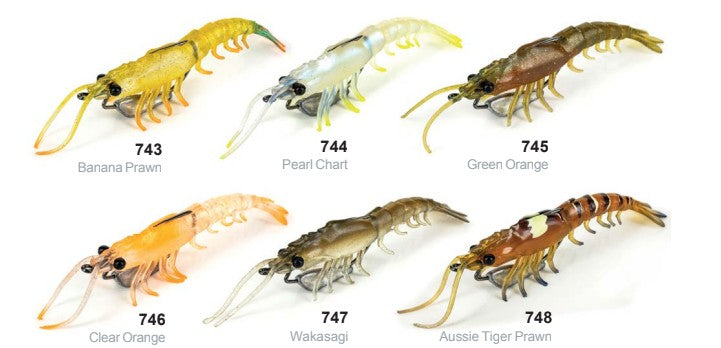 MOLIX RIGGED PRAWN 4.5 INCH - COLOUR: GREEN ORANGE #745