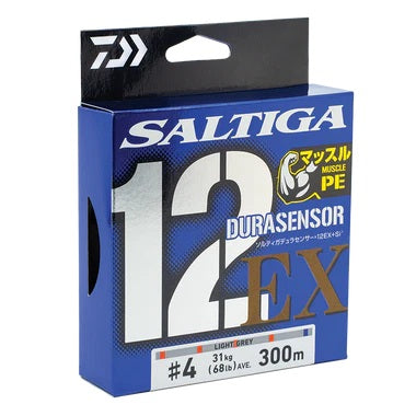 DAIWA SALTIGA DURASENSOR 12EX SI3+ BRAID PE1.2 27LB (200M) - LIGHT GREY