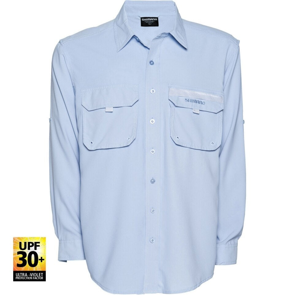 SHIMANO VENTED FISHING SHIRT (COLOUR: SKYWAY) - 2X LARGE