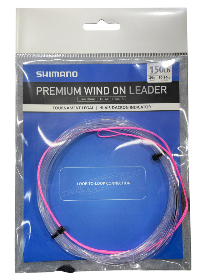 SHIMANO WIND ON LEADER (LENGTH: 20 FEET) - 150LB (LINE CLASS: 10-24KG)
