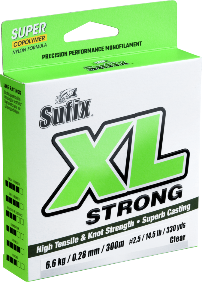 SUFIX XL STRONG MONOFILAMENT LINE (16.9LB) 300M