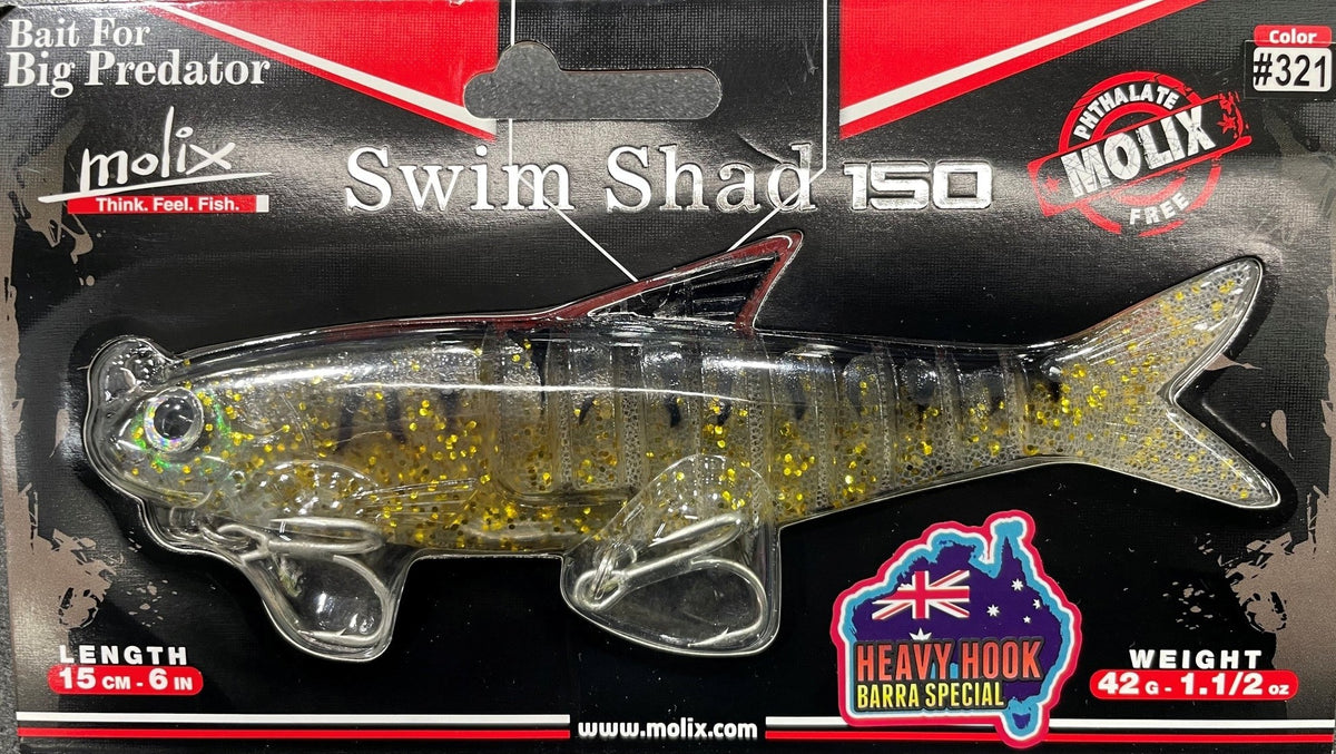 MOLIX SWIM SHAD 150 - COLOUR: #321 BLACK GOLD TIGER