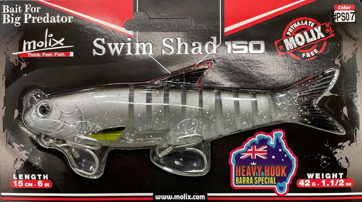 MOLIX SWIM SHAD 150 - COLOUR: #PS07 SILVER MINNOW