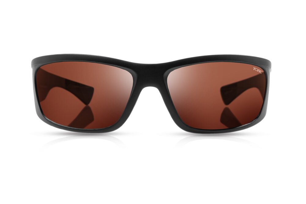TONIC SHIMMER POLARISED SUNGLASSES - GLASS COPPER PHOTOCHROMIC LENSE (MATTE BLACK FRAME)