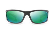 TONIC SHIMMER POLARISED SUNGLASSES - GLASS GREEN MIRROR HD COPPER BASE LENSE (MATTE BLACK FRAME)
