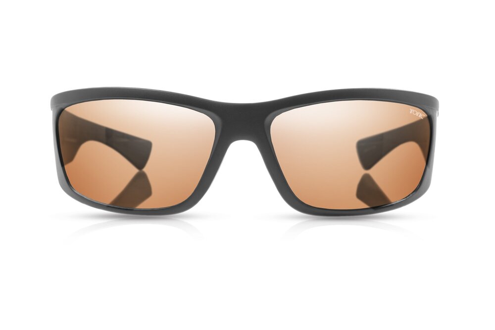 TONIC SHIMMER POLARISED SUNGLASSES - GLASS COPPER NEON LENSE (MATTE BLACK FRAME)