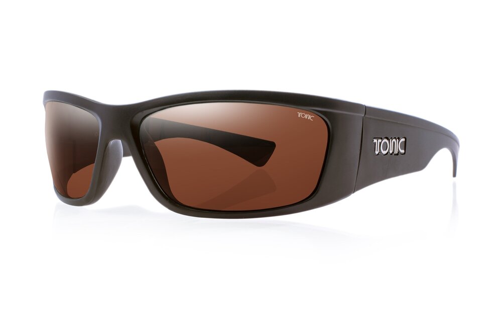 TONIC SHIMMER POLARISED SUNGLASSES - GLASS COPPER PHOTOCHROMIC LENSE (MATTE BLACK FRAME)