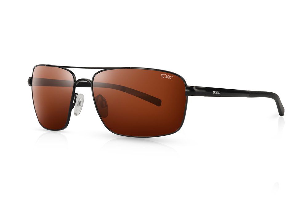 TONIC BLAQ POLARISED SUNGLASSES - GLASS COPPER PHOTOCHROMIC LENSE (SATIN BLACK FRAME)