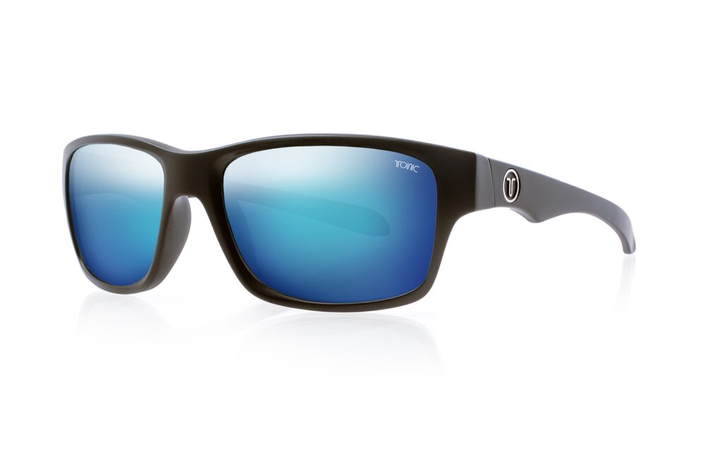 TONIC TANGO POLARISED SUNGLASSES - GLASS BLUE MIRROR HD COPPER BASE LENSE (MATTE BLACK FRAME)