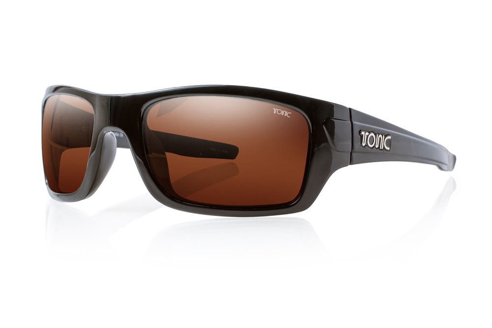 TONIC TRAKKER POLARISED SUNGLASSES - GLASS COPPER PHOTOCHROMIC LENSE (MATTE BLACK FRAME)