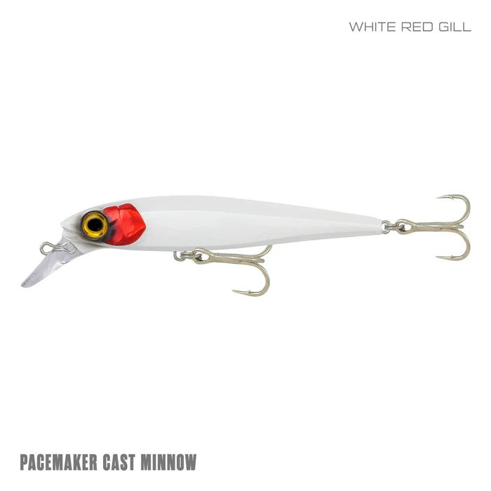 SAMAKI PACEMAKER CAST MINNOW 90 - COLOUR: WHITE RED GILL