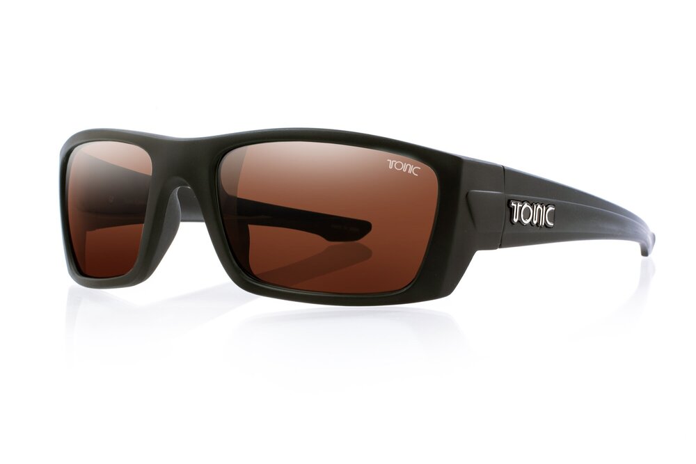 TONIC YOURANIUM POLARISED SUNGLASSES - GLASS COPPER PHOTOCHROMIC LENSE (MATTE BLACK FRAME)