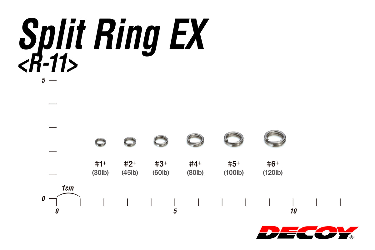 DECOY EX (EXTRA STRONG) SPLIT RING R-11 - #4+ (80LB)