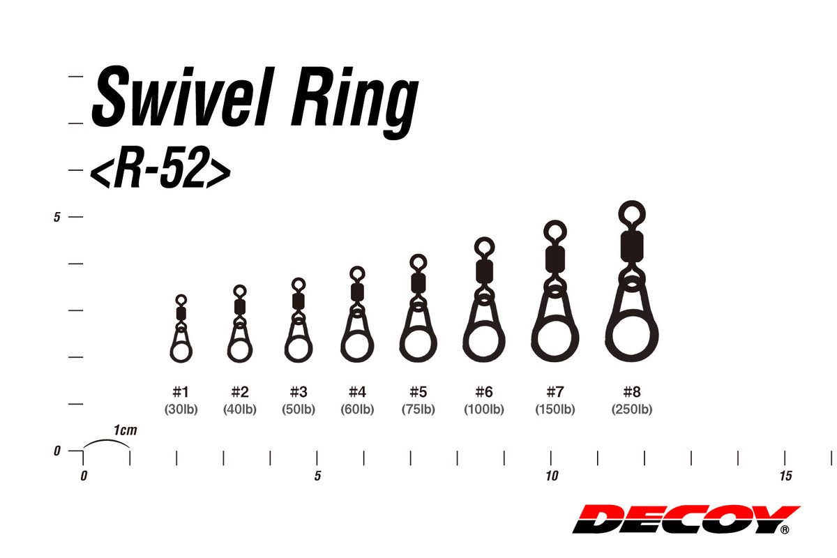 DECOY SWIVEL RING R-52 - #8 (250LB) - 4 PIECE PACK