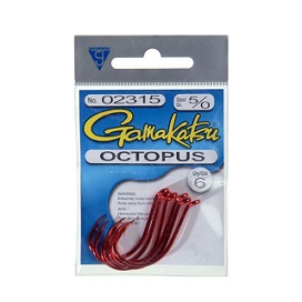 Gamakatsu Octopus Hooks Light Wire Red
