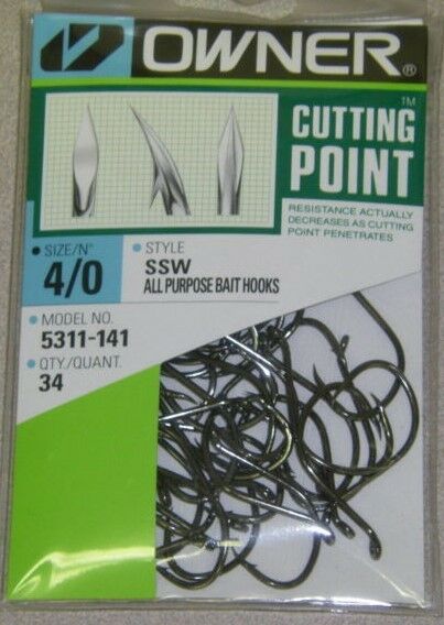 Owner SSW Cutting Point Hook Value Packs - Compleat Angler Ringwood