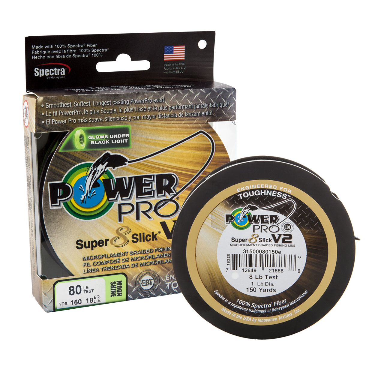 Power Pro Spectra Hi-Vis Yellow Braided Line 10 pound / 150 yards - Tackle  Depot